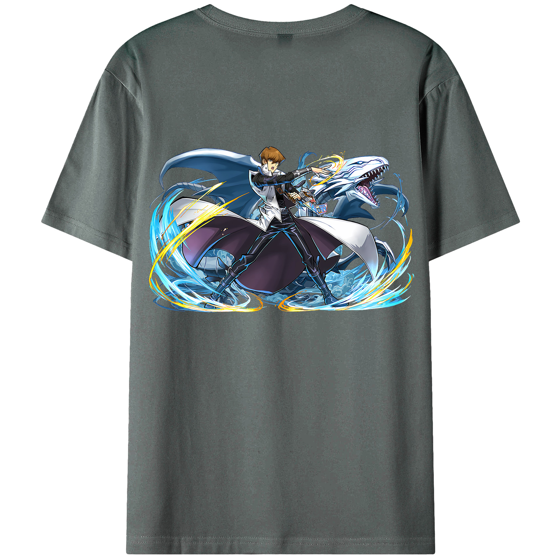（画像用） 遊☆戯☆王 Yu-Gi-Oh! 綿100％ メンズ半袖Tシャツ（バックプリント） 通気性